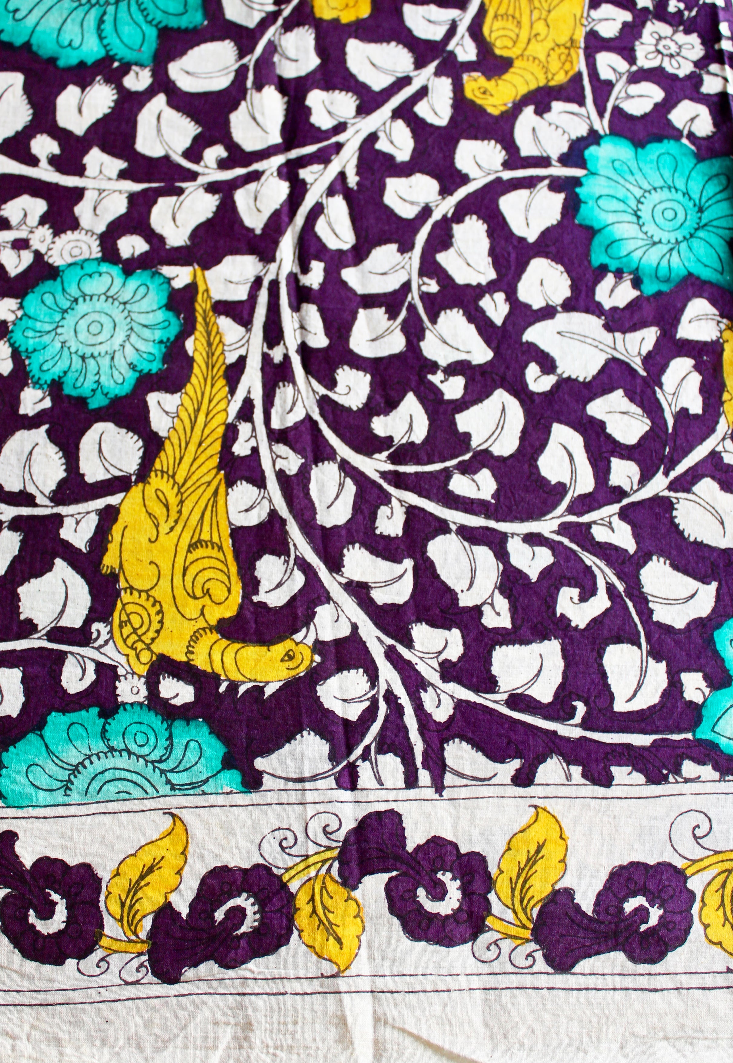 Cotton kalamkari blouse fabric