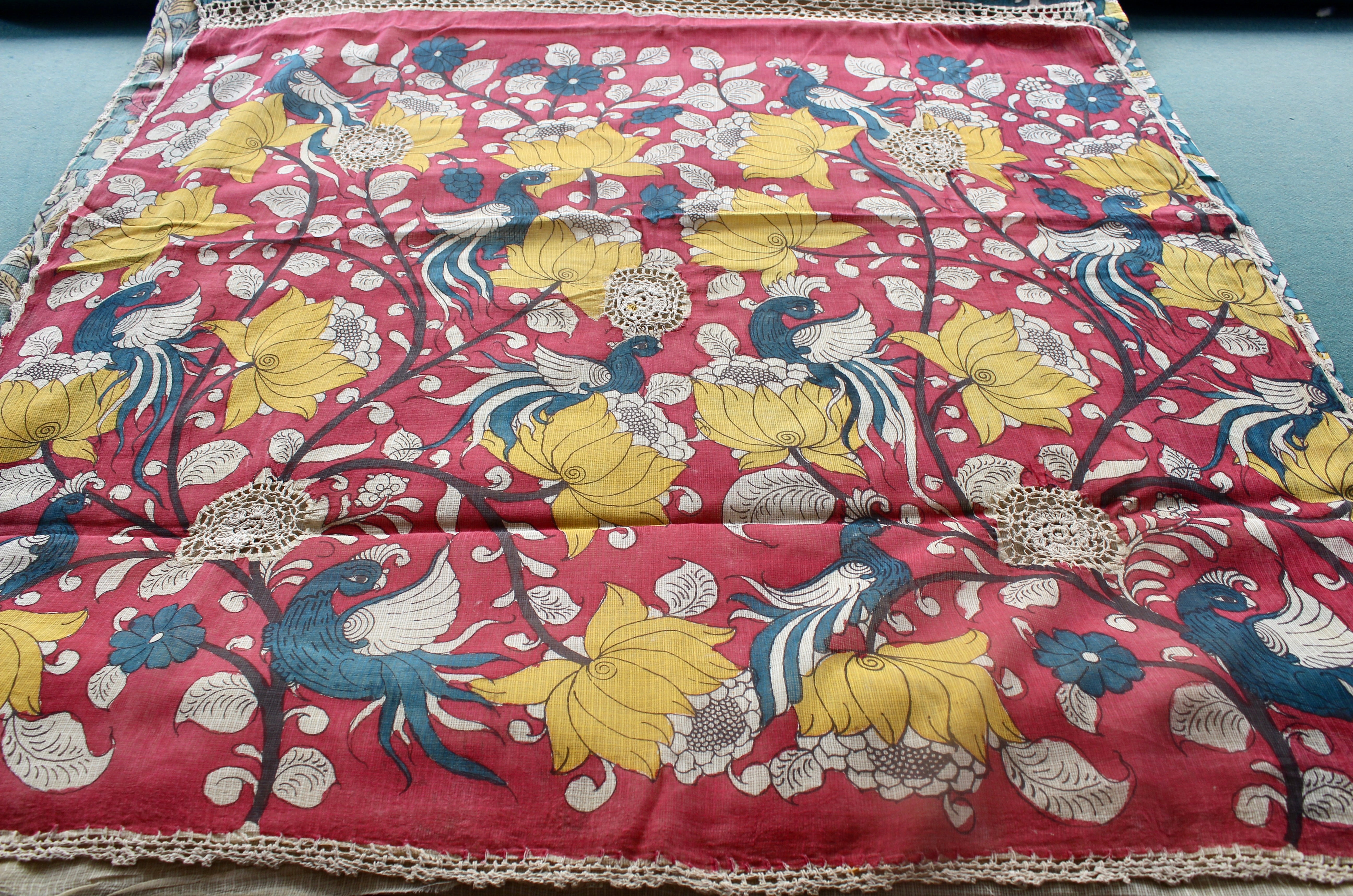 Kota Crochet work sari with Kalamkari