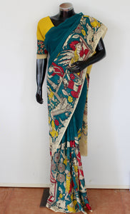 Georgette kalamkari sari