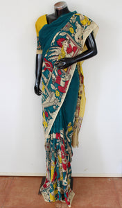 Georgette kalamkari sari