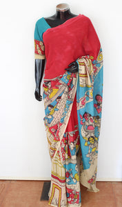 Georgette kalamkari sari