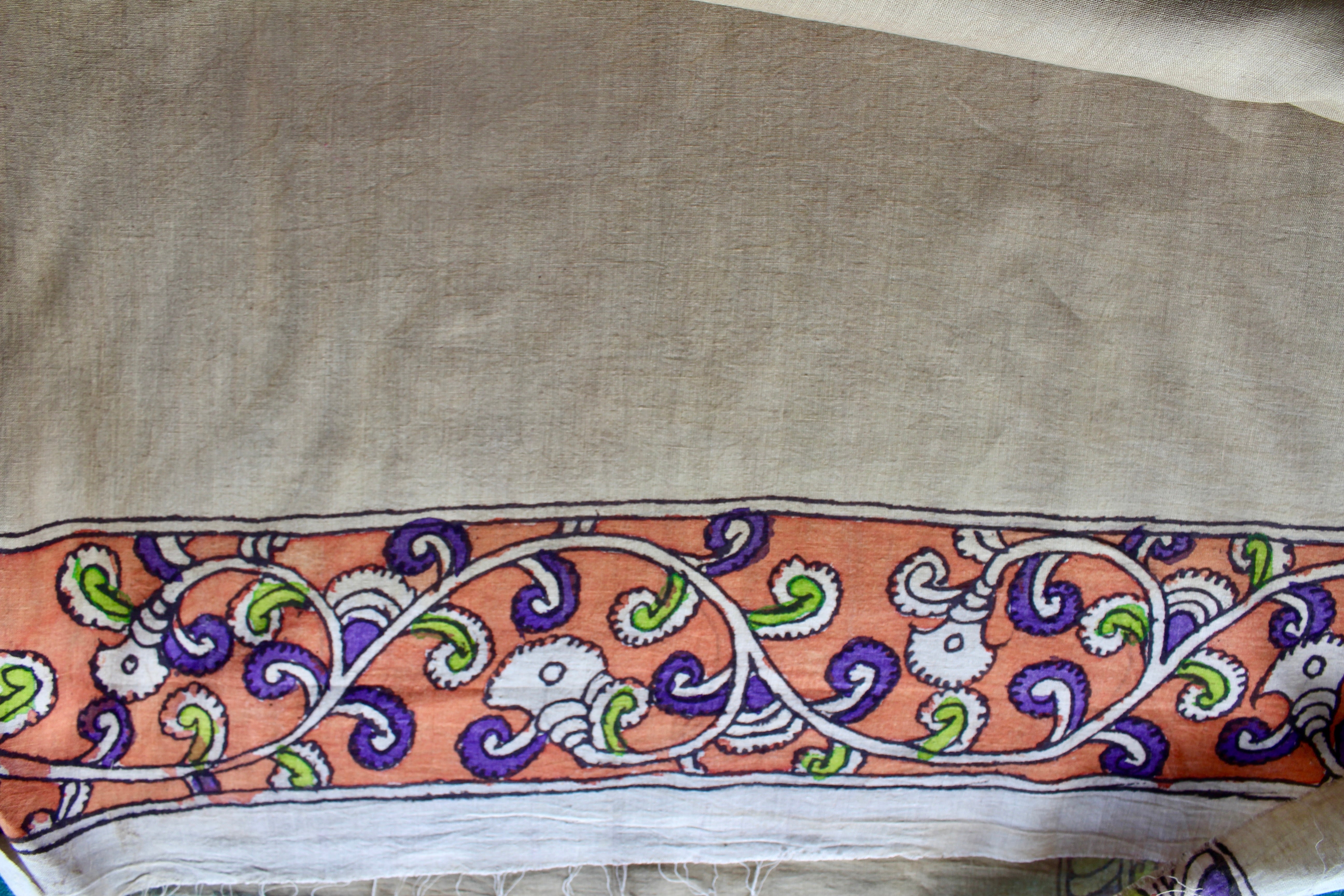 Cotton set with kalamkari