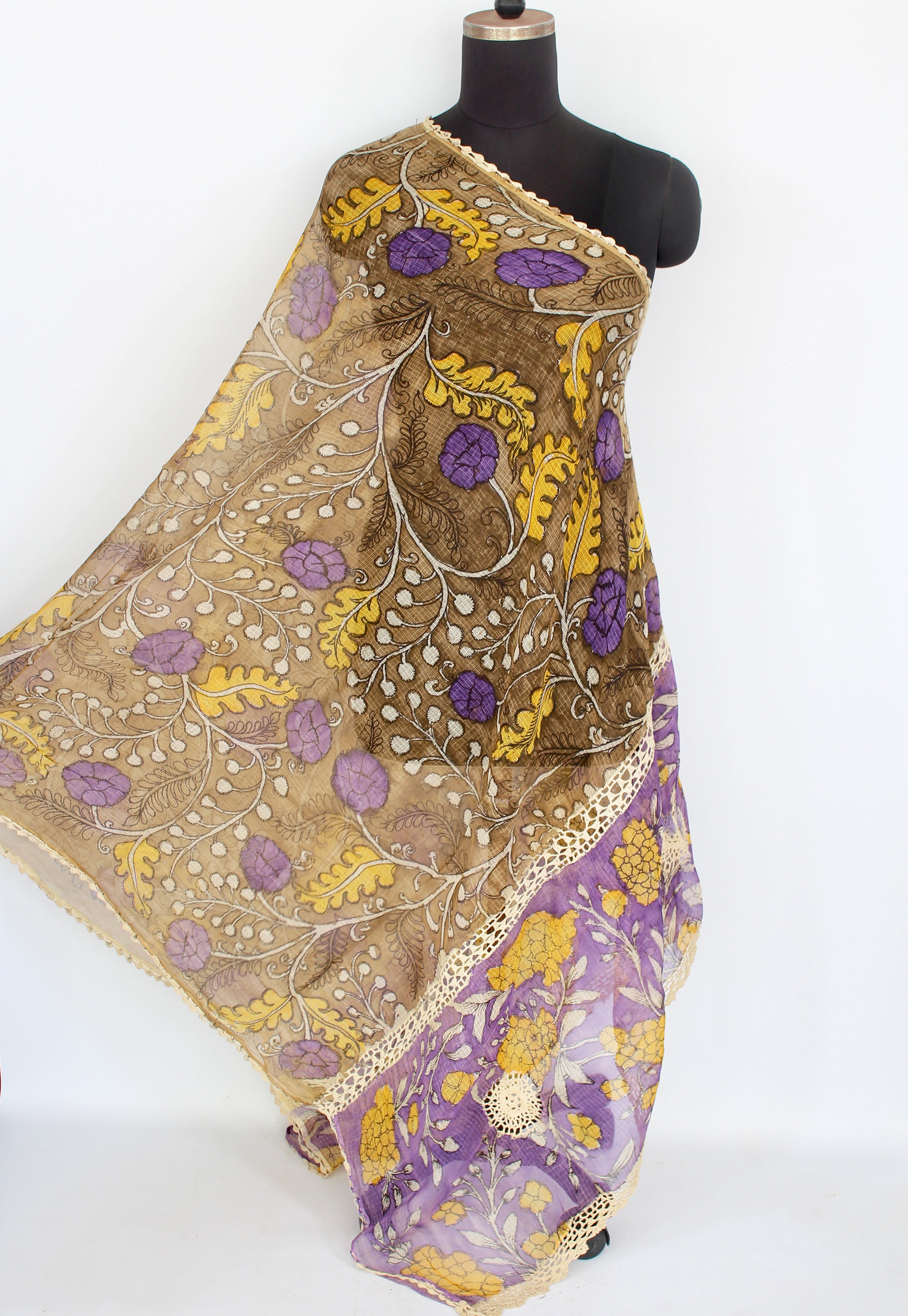 Kota crochet work duppatta