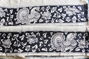 Cotton kalamkari sari border