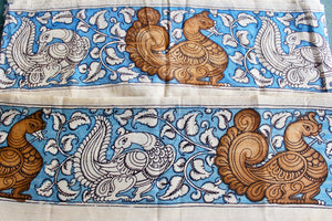 Silk kalamkari sari border