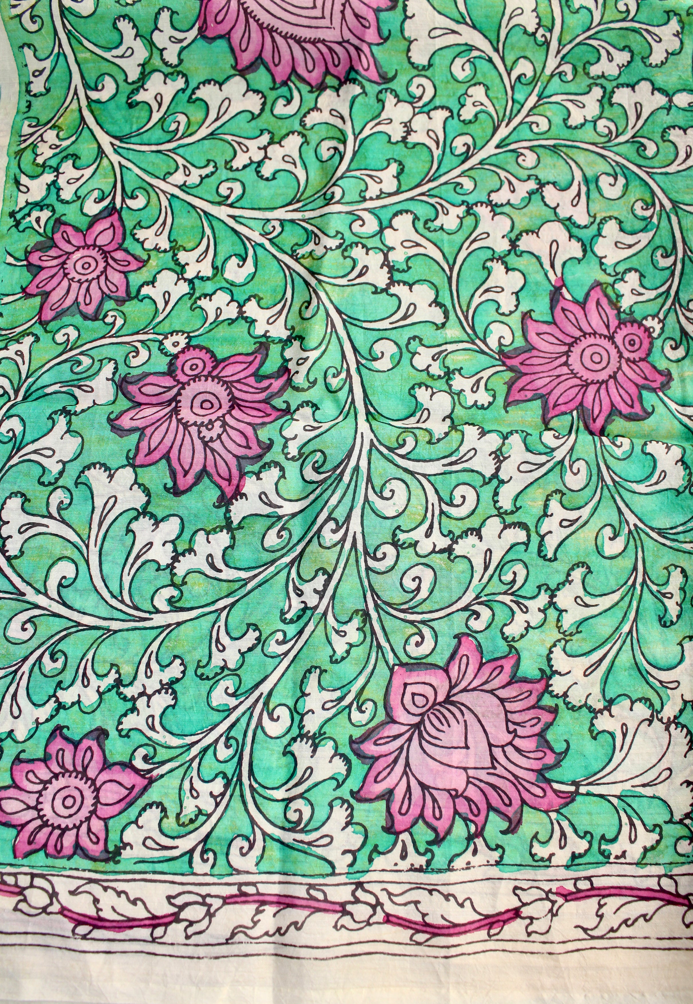 Silk kalamkari blouse fabric