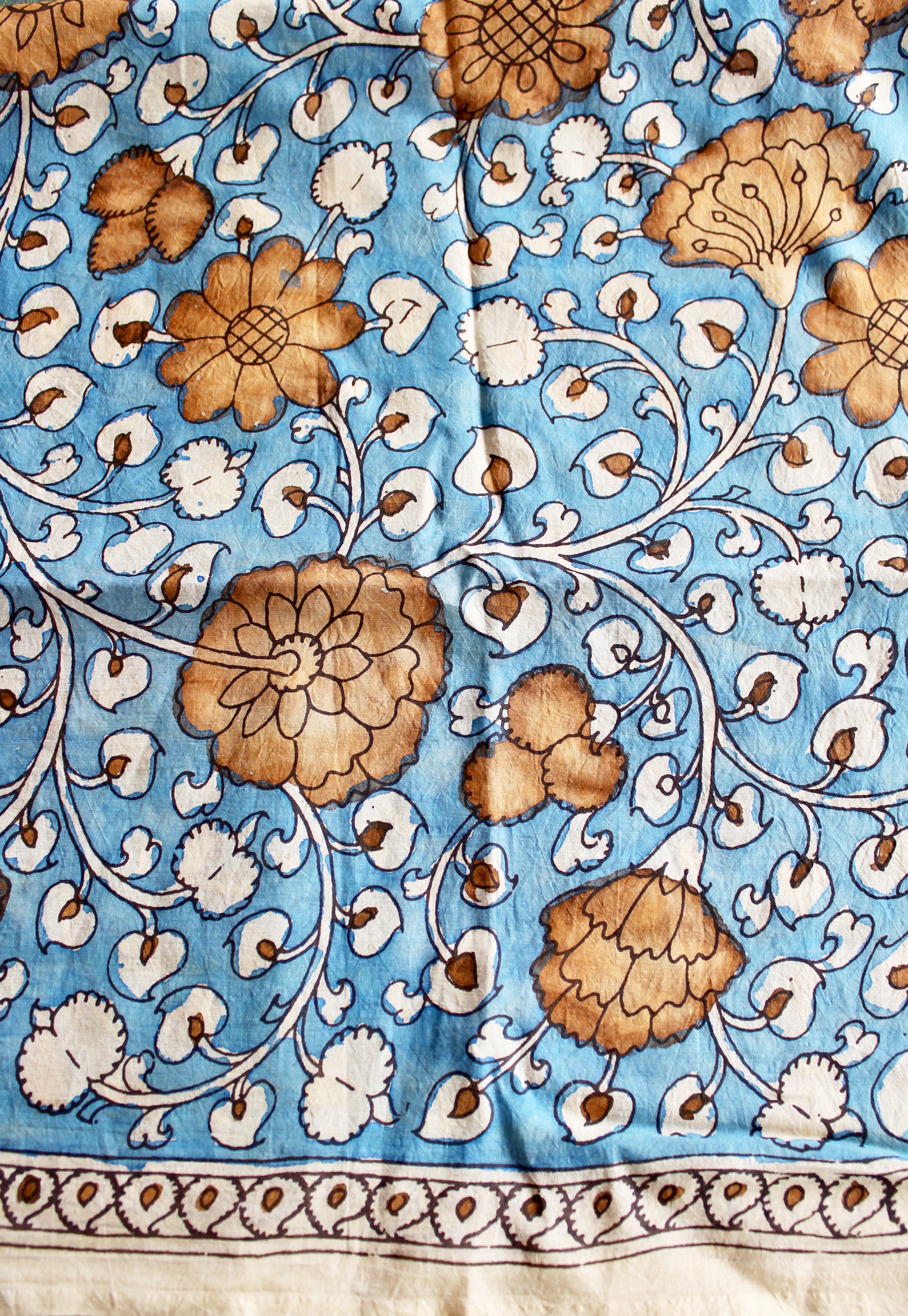 Silk kalamkari blouse fabric