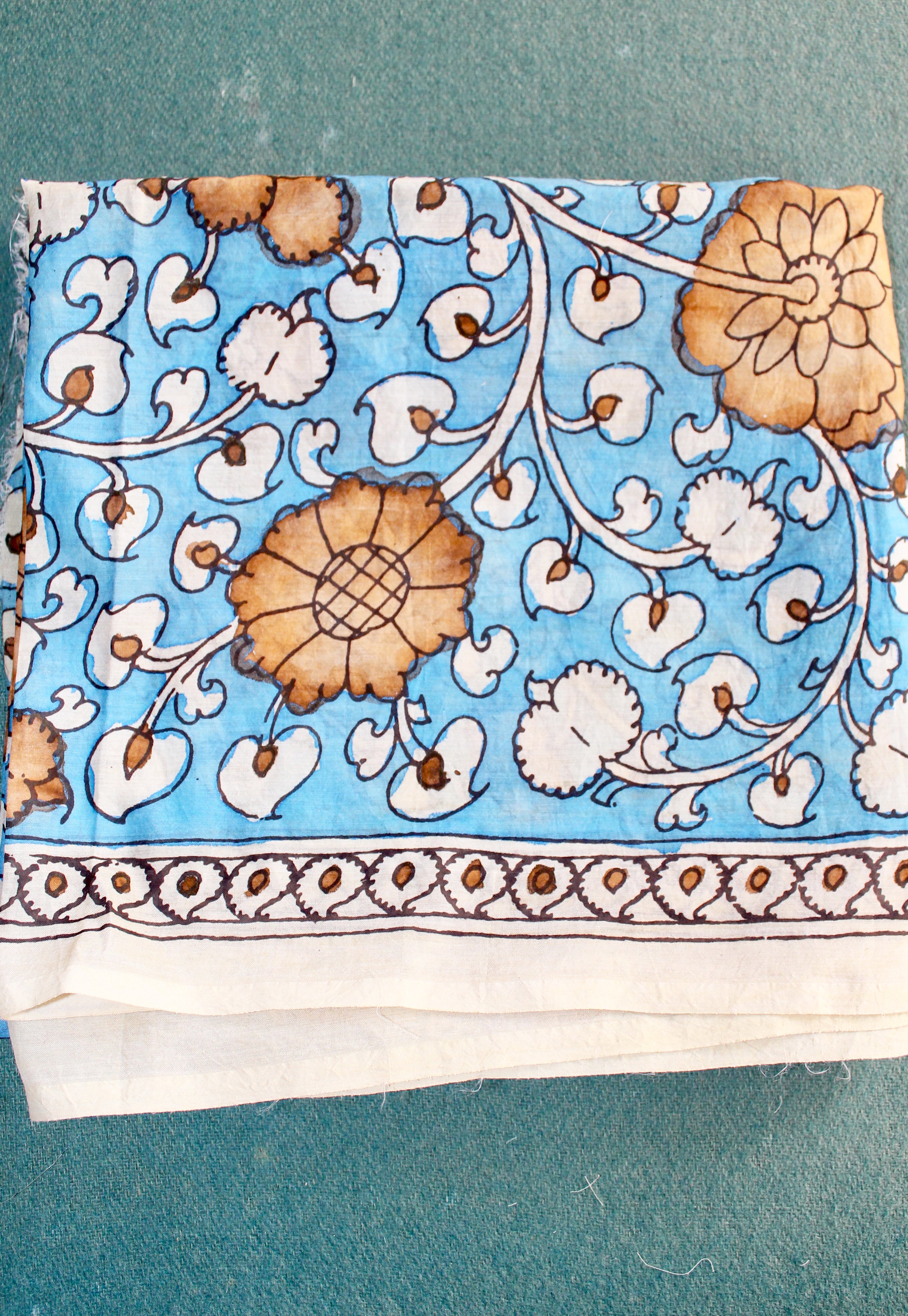 Silk kalamkari blouse fabric