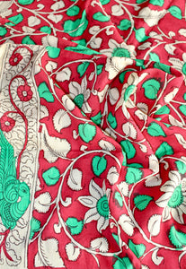 Cotton kalamkari blouse fabric