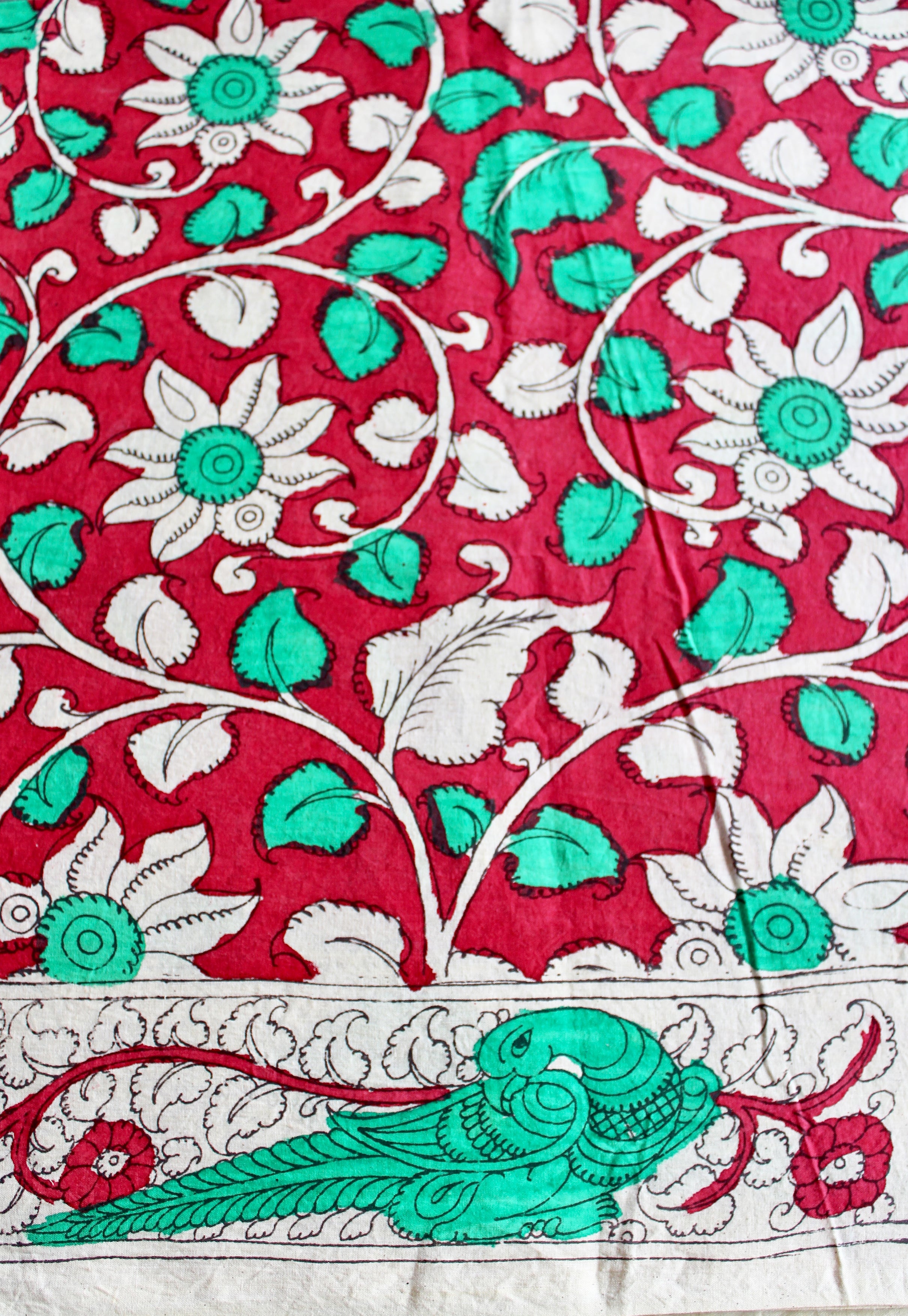 Cotton kalamkari blouse fabric