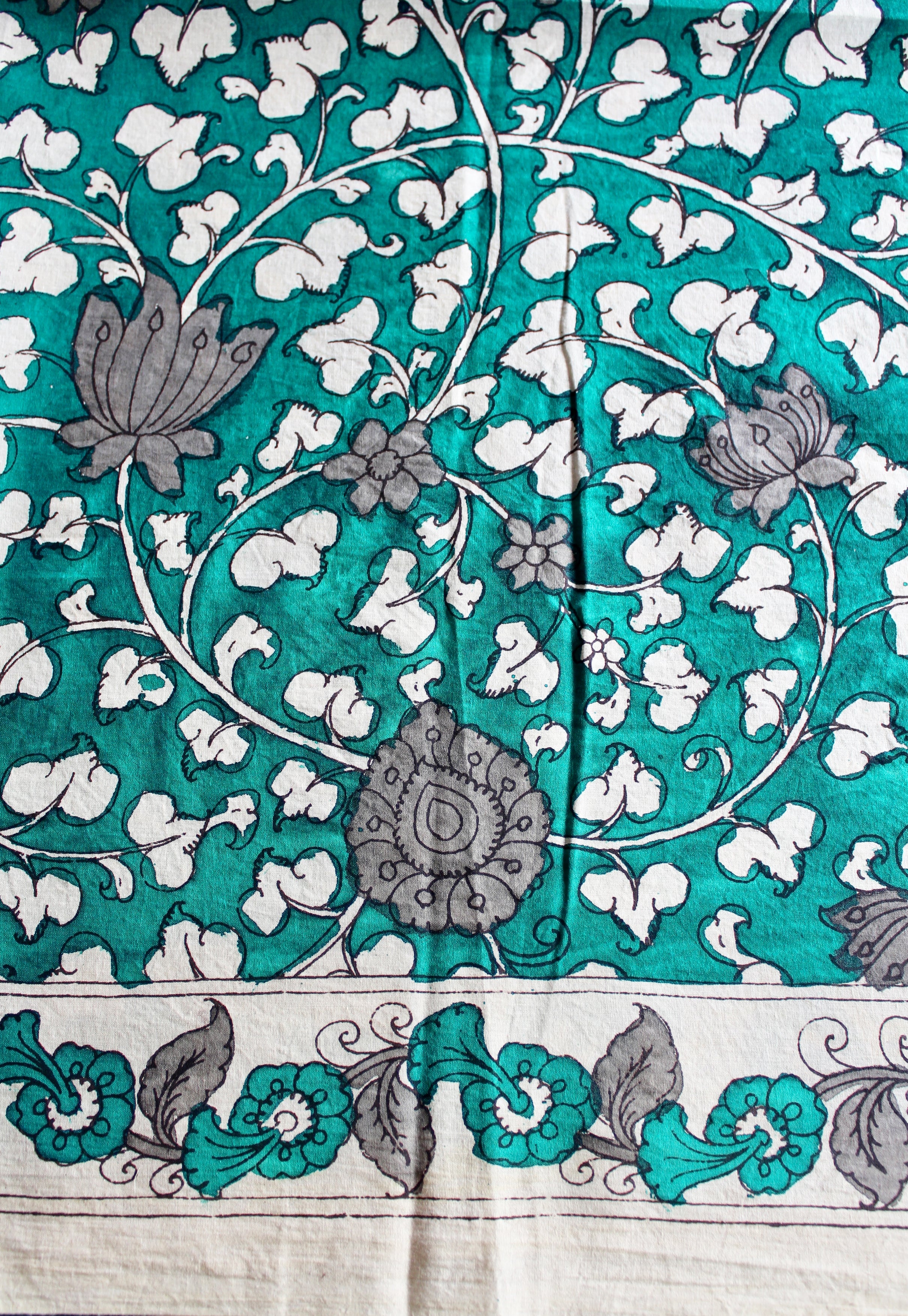Cotton kalamkari blouse fabric