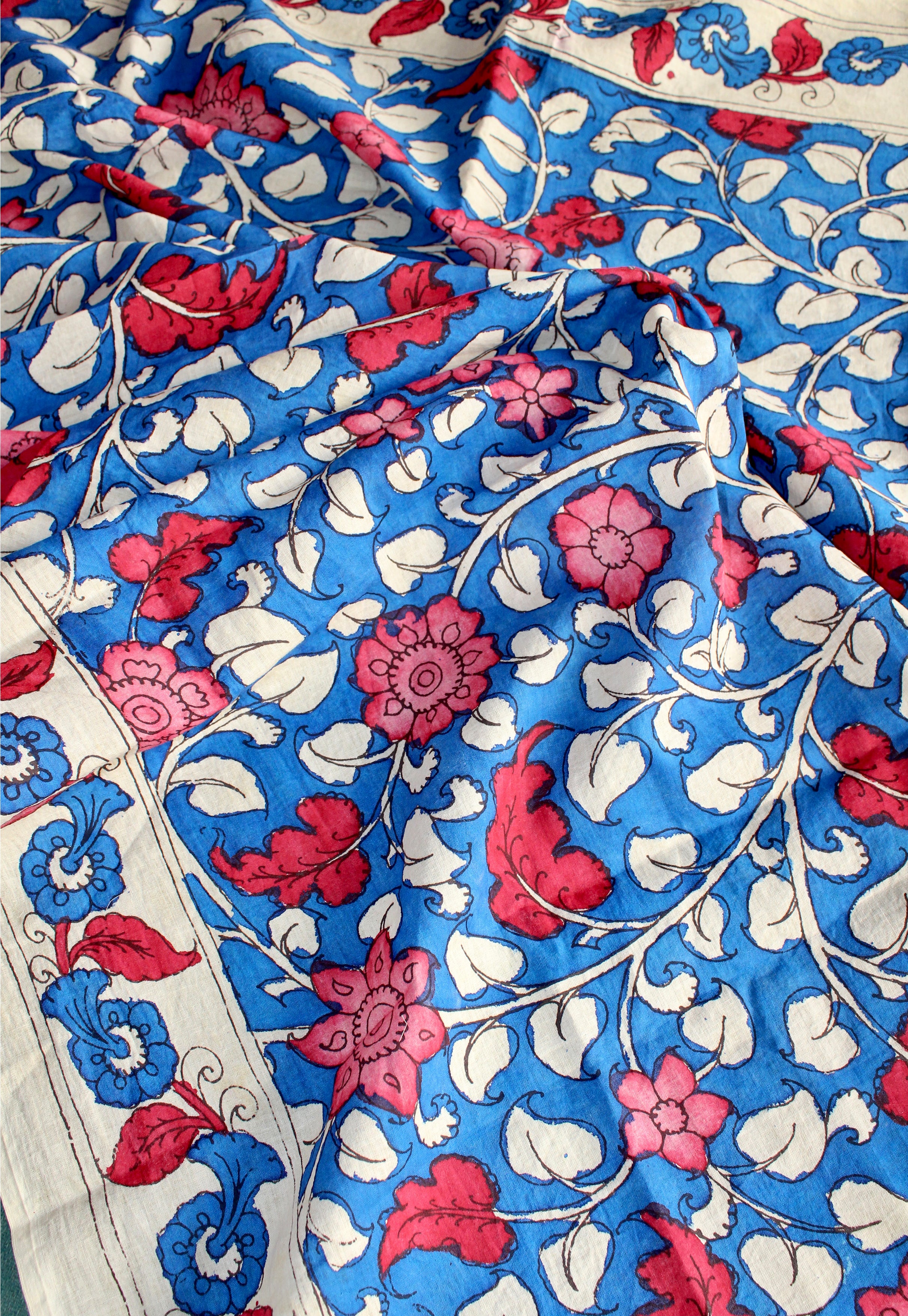 Cotton kalamkari blouse fabric