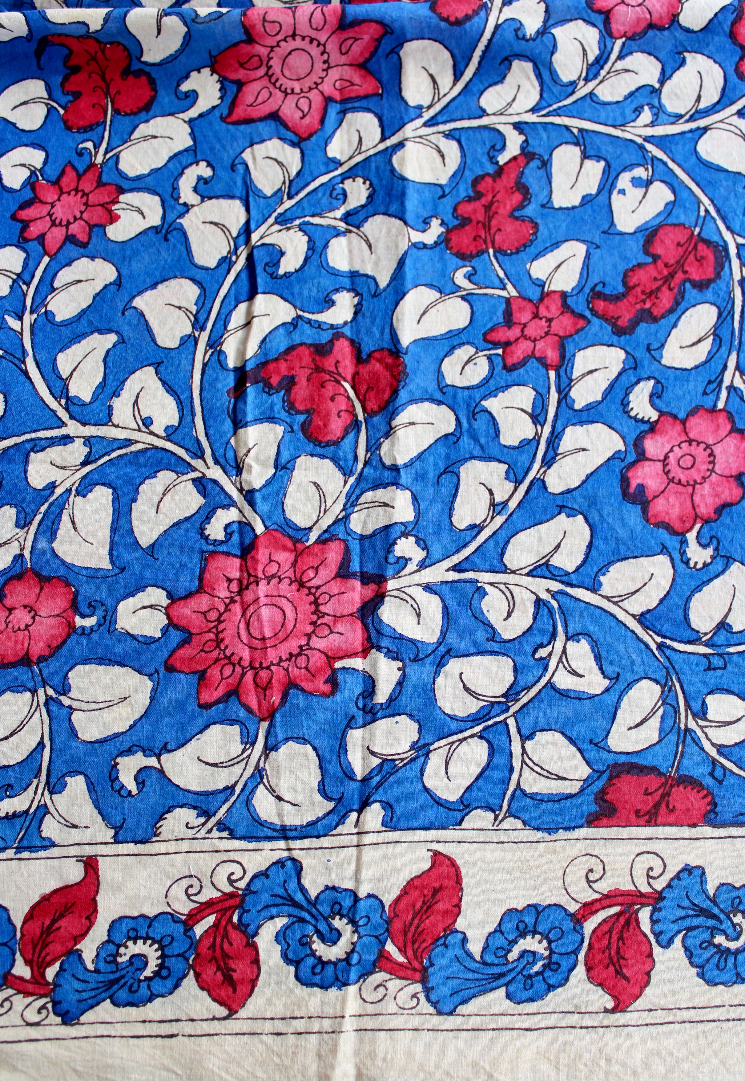 Cotton kalamkari blouse fabric
