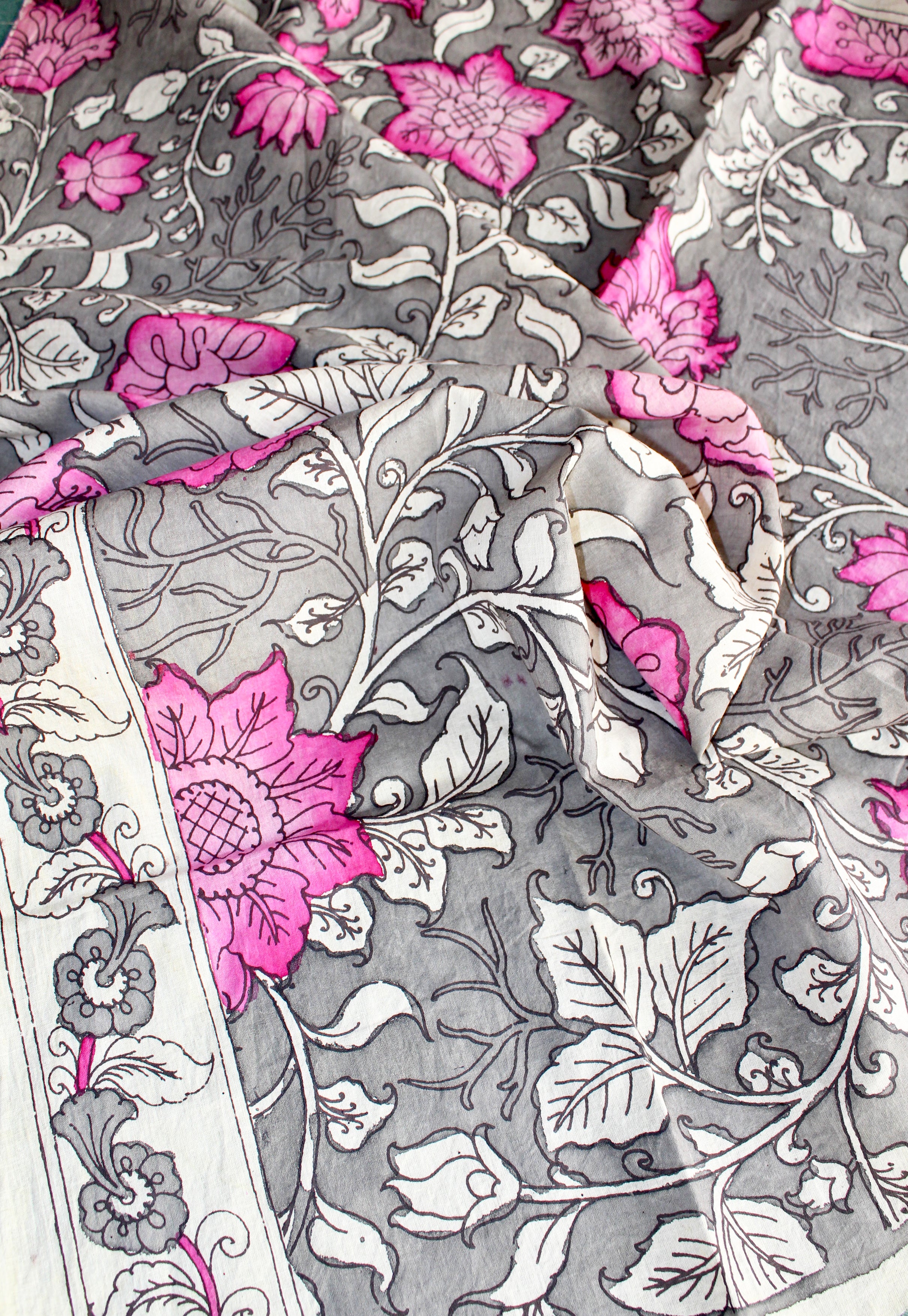 Cotton kalamkari blouse fabric