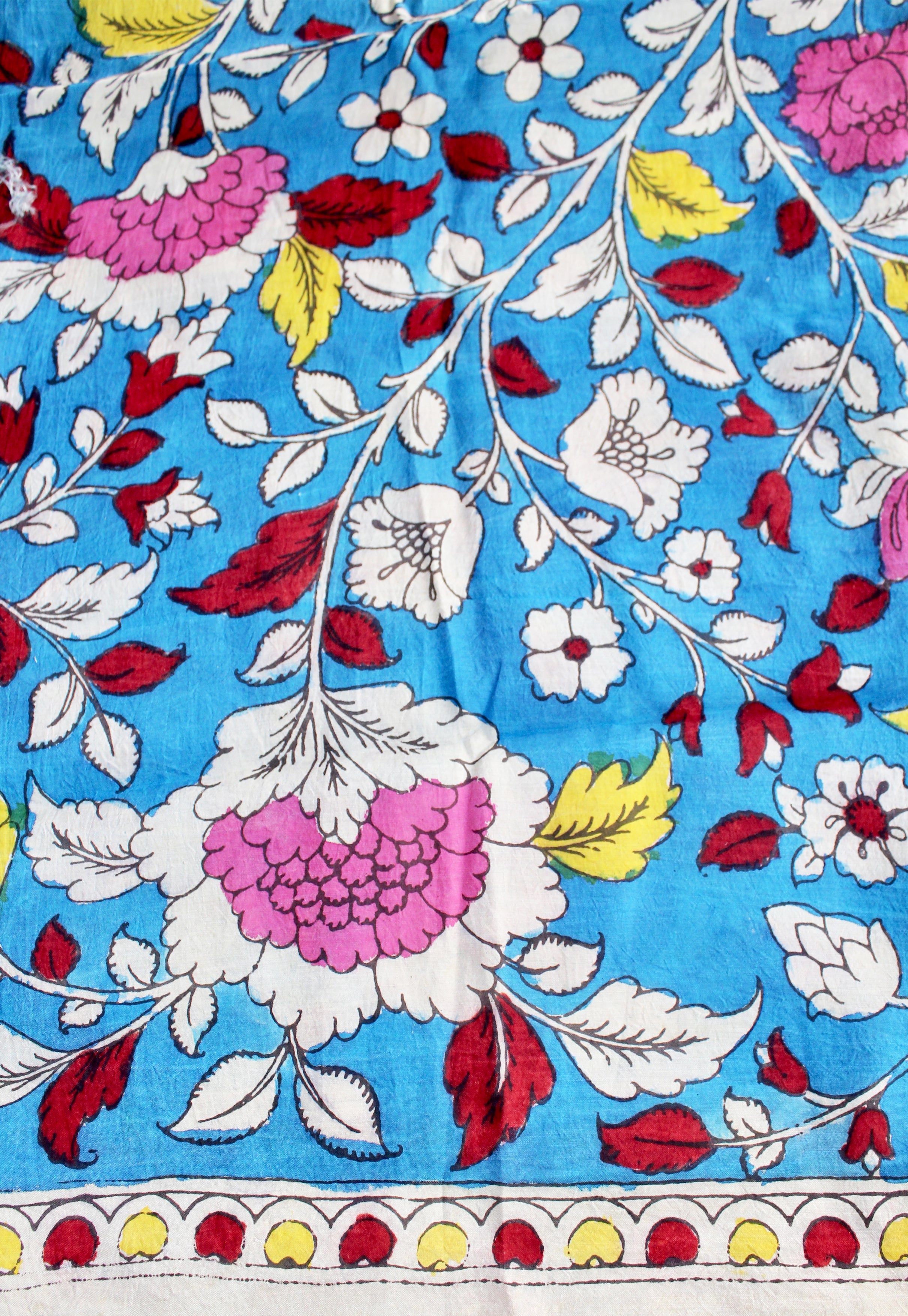 Silk kalamkari blouse fabric