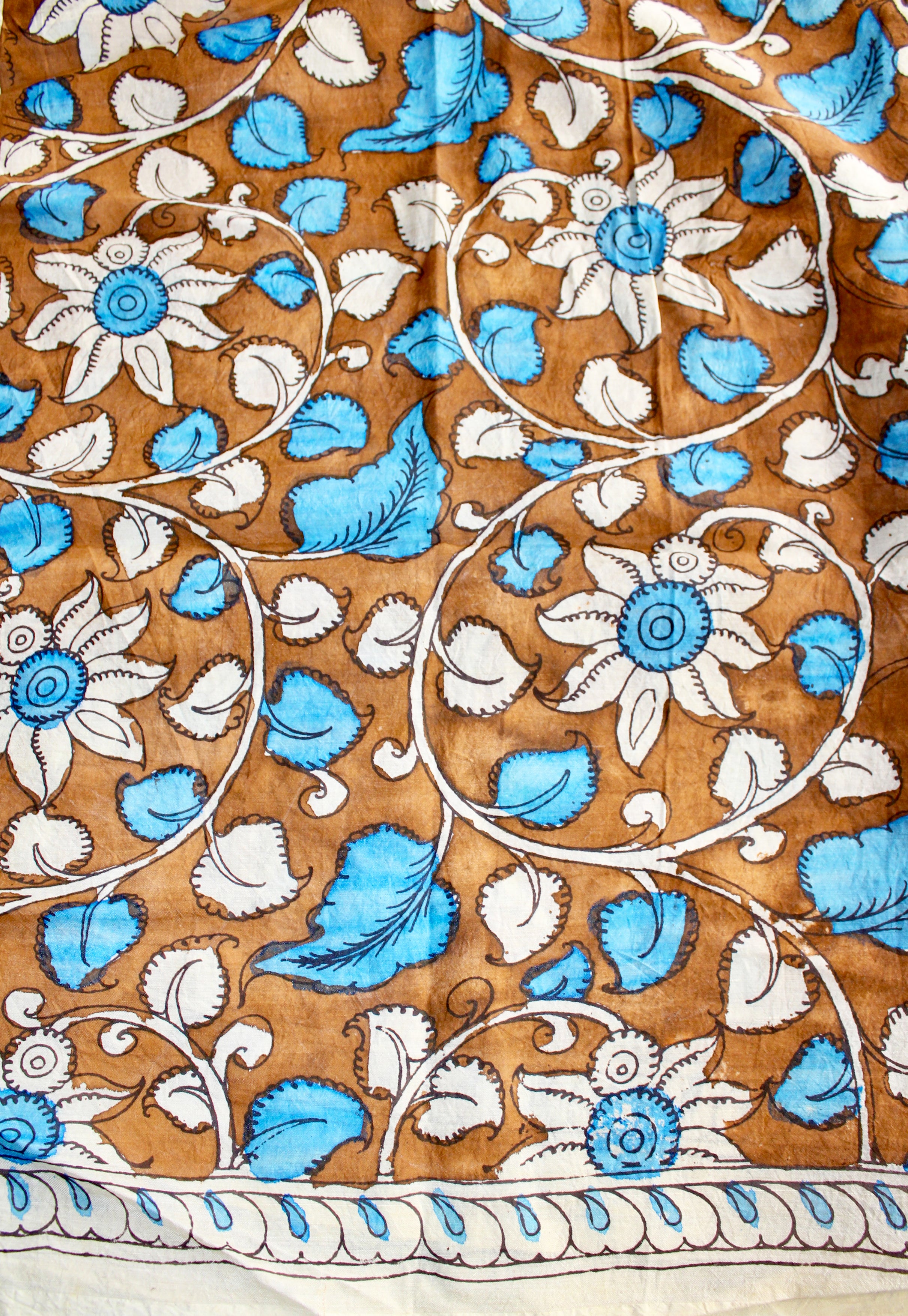 Silk kalamkari blouse fabric