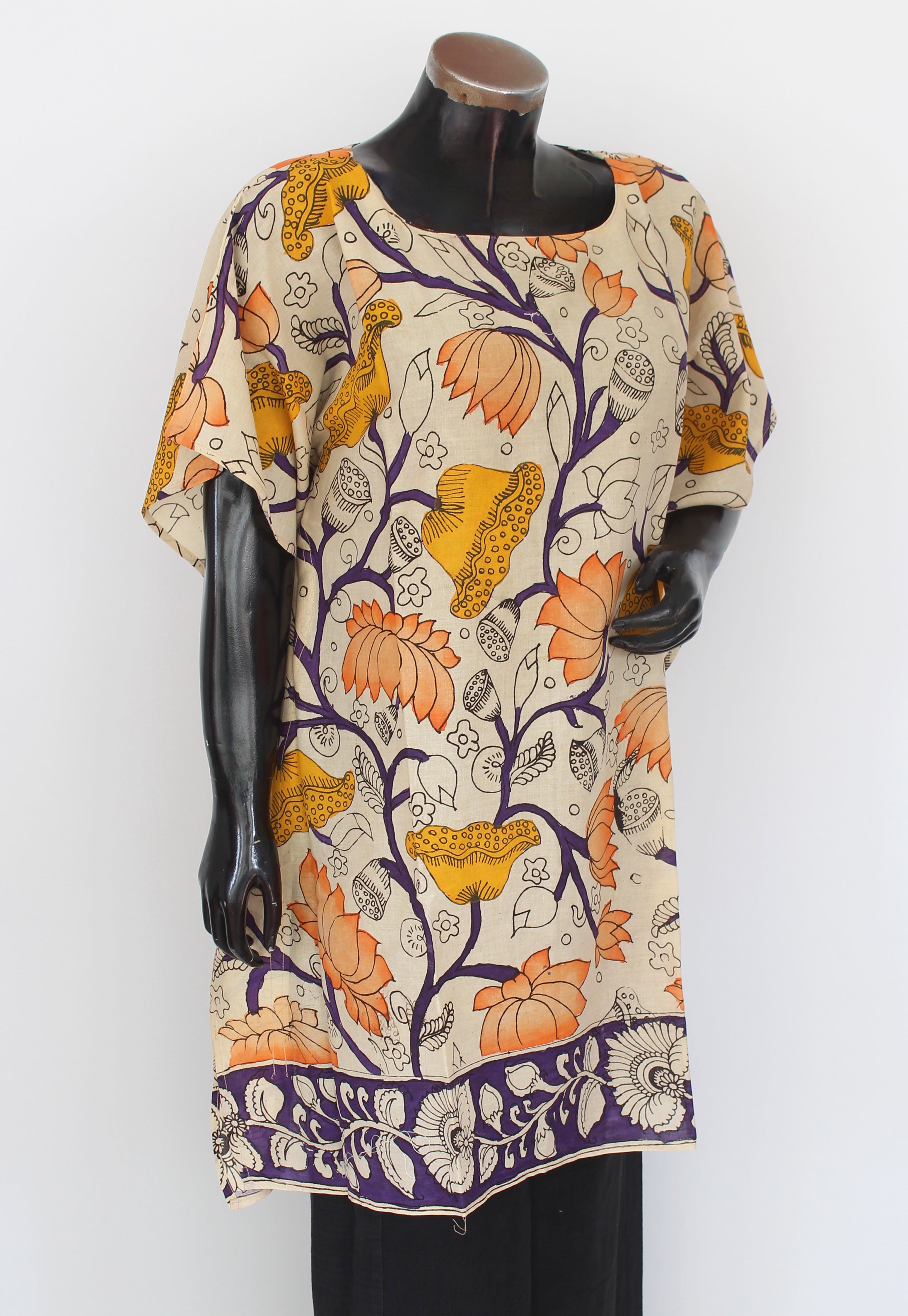 Cotton kalamkari Kaftan