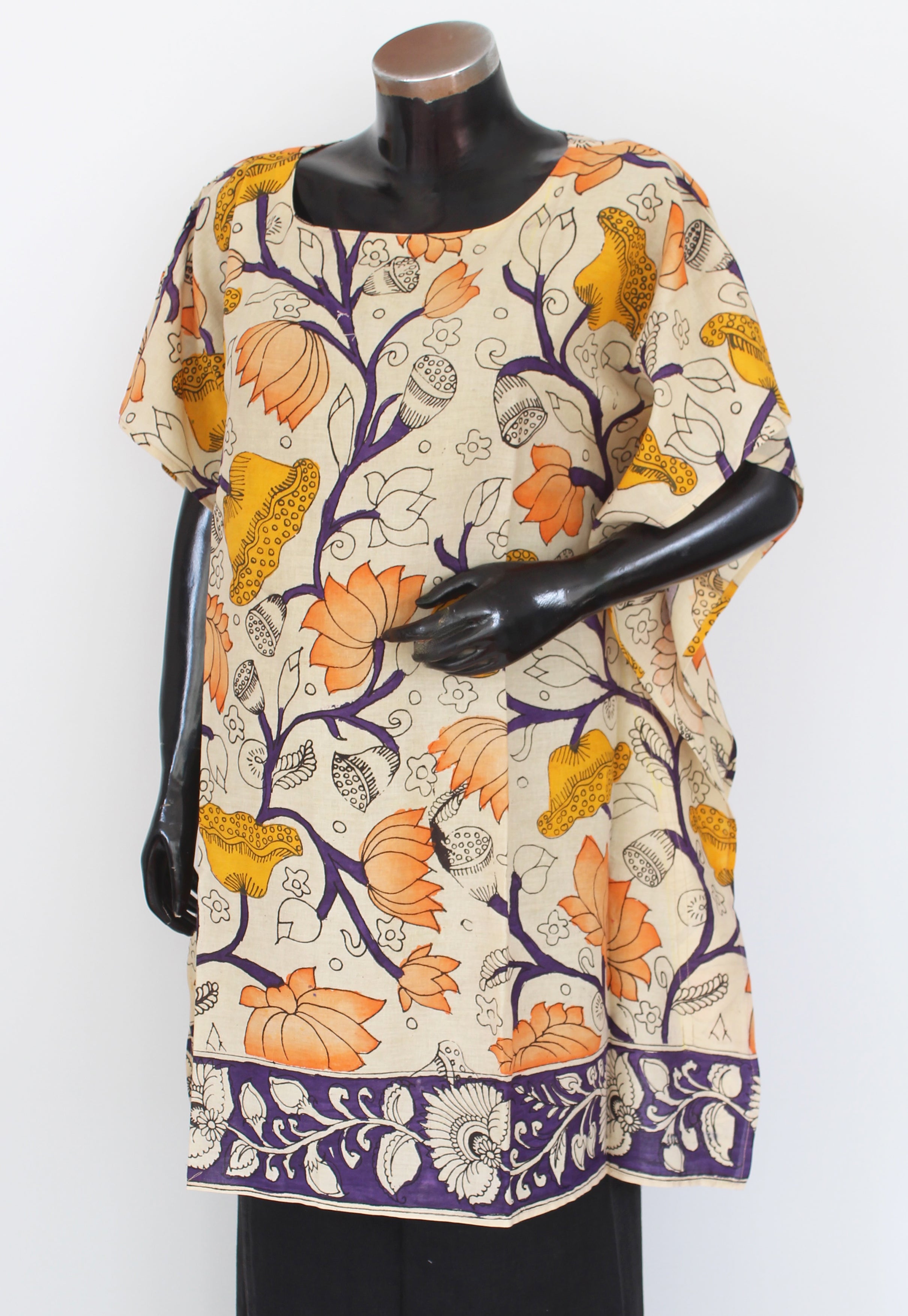 Cotton kalamkari Kaftan