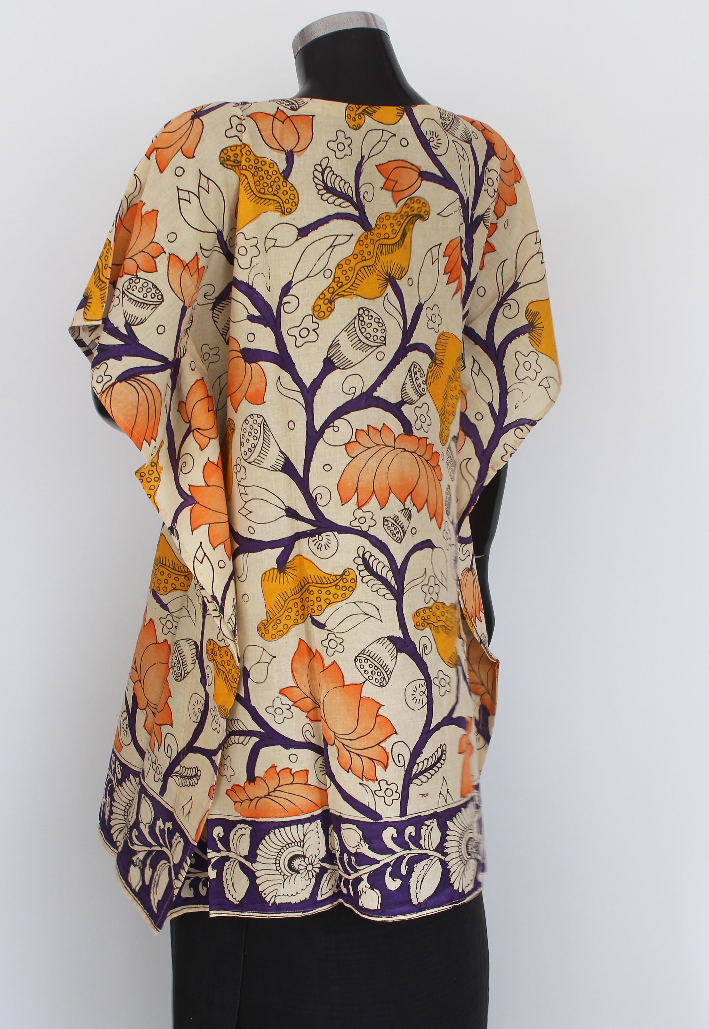 Cotton kalamkari Kaftan