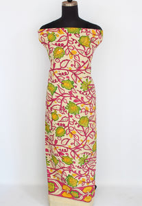 Cotton kurti fabric with mirror work