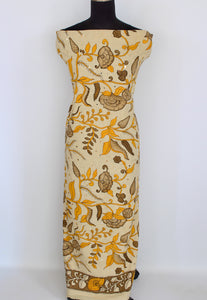 Cotton kurti fabric with mirror work