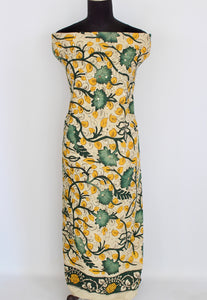 Cotton kurti fabric with mirror work