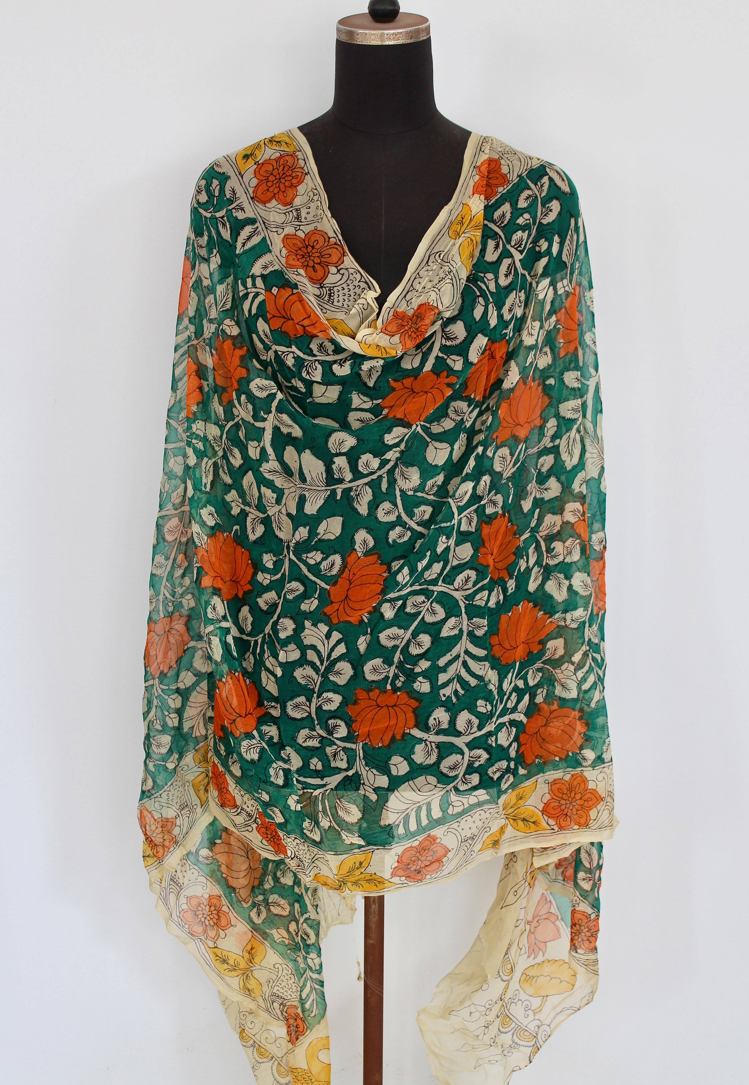 Chiffon kalamkari duppatta