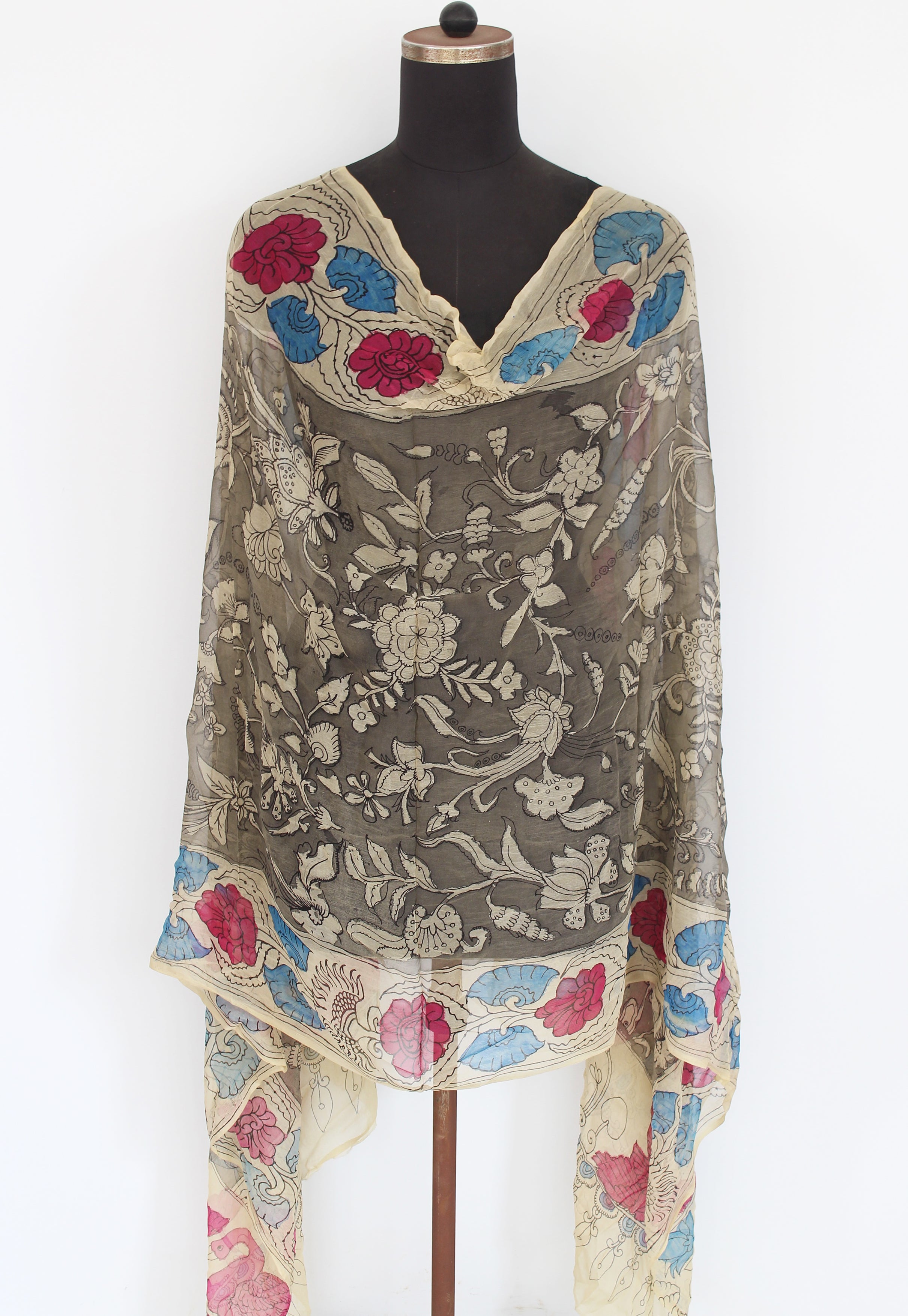 Chiffon kalamkari duppatta