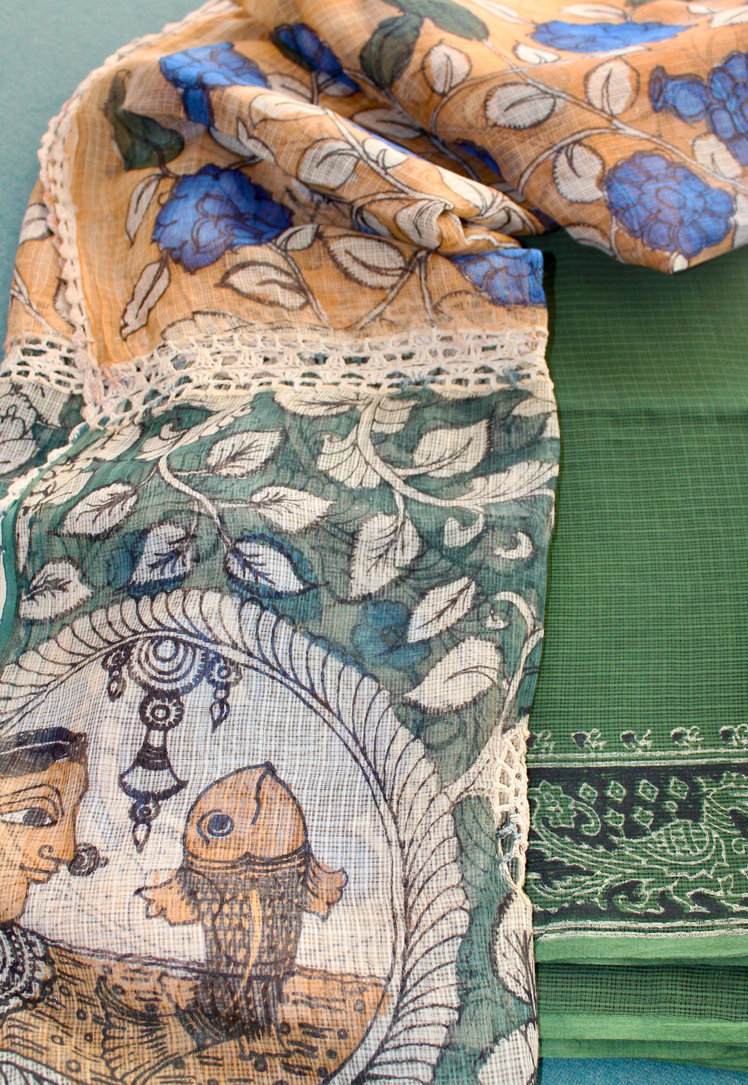 Kota Kalamkari duppatta set