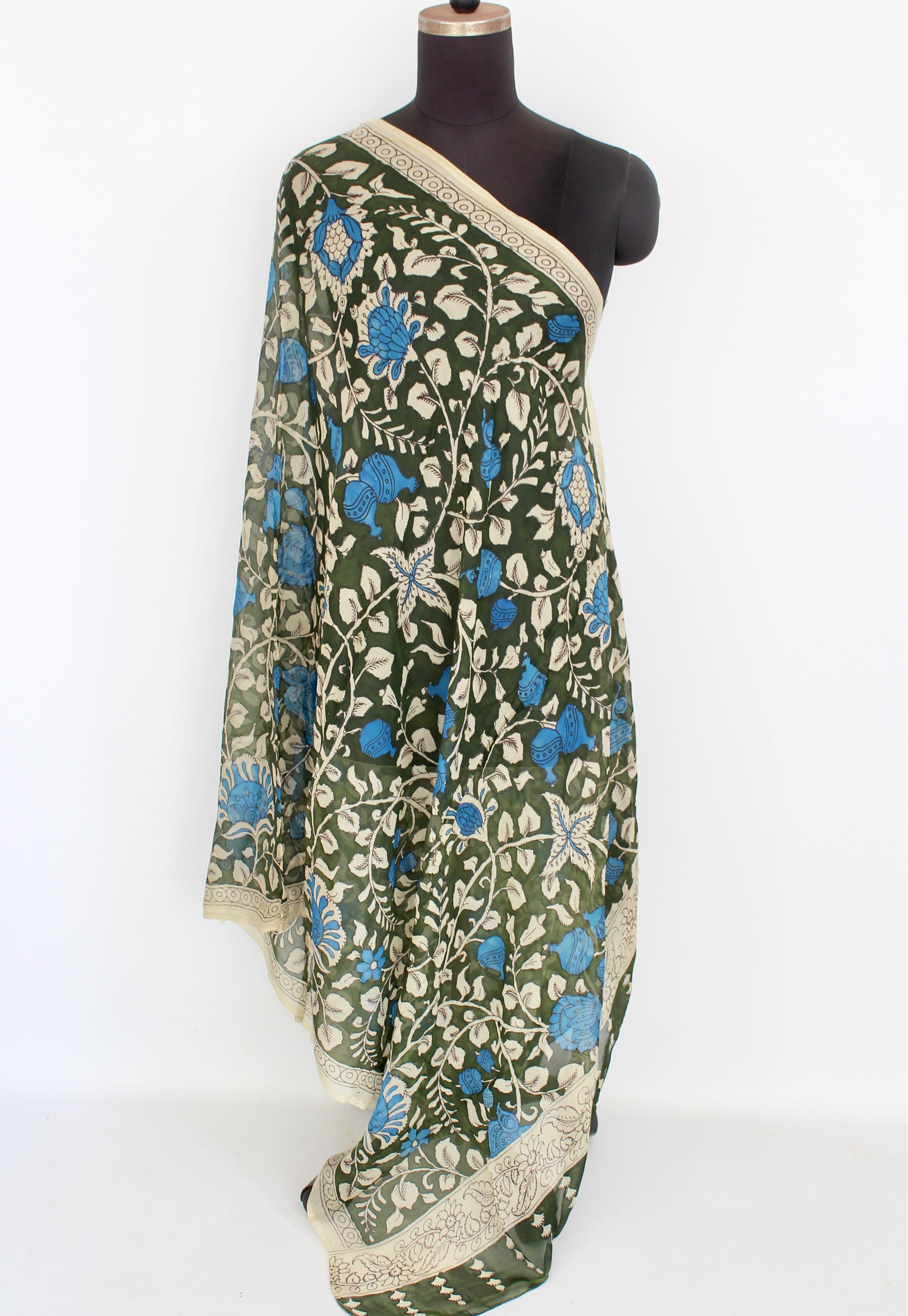 Silk kalamkari duppatta