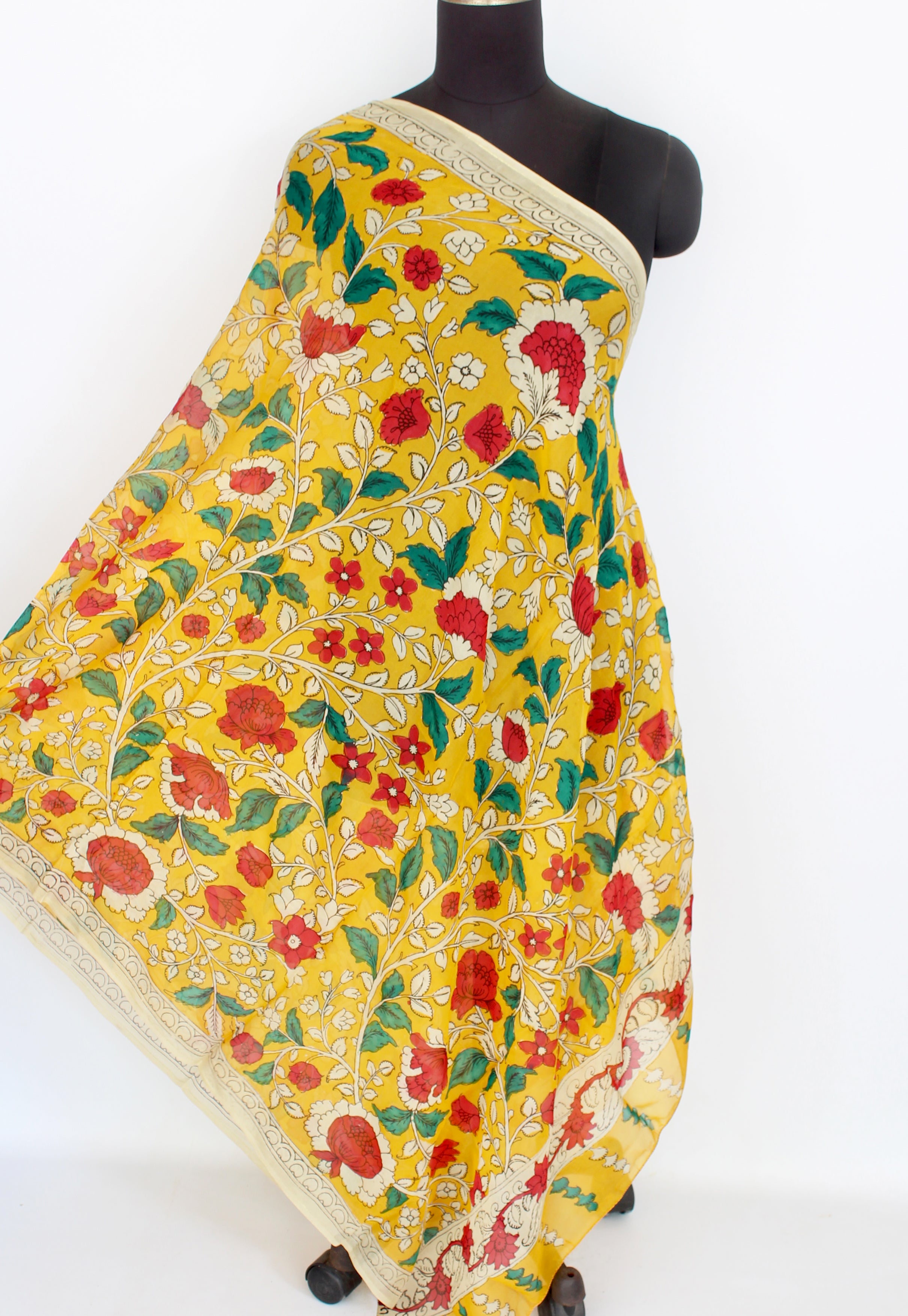 Silk kalamkari duppatta