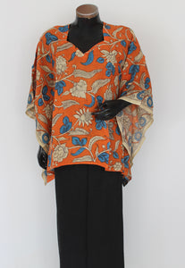 Silk kalamkari kaftan