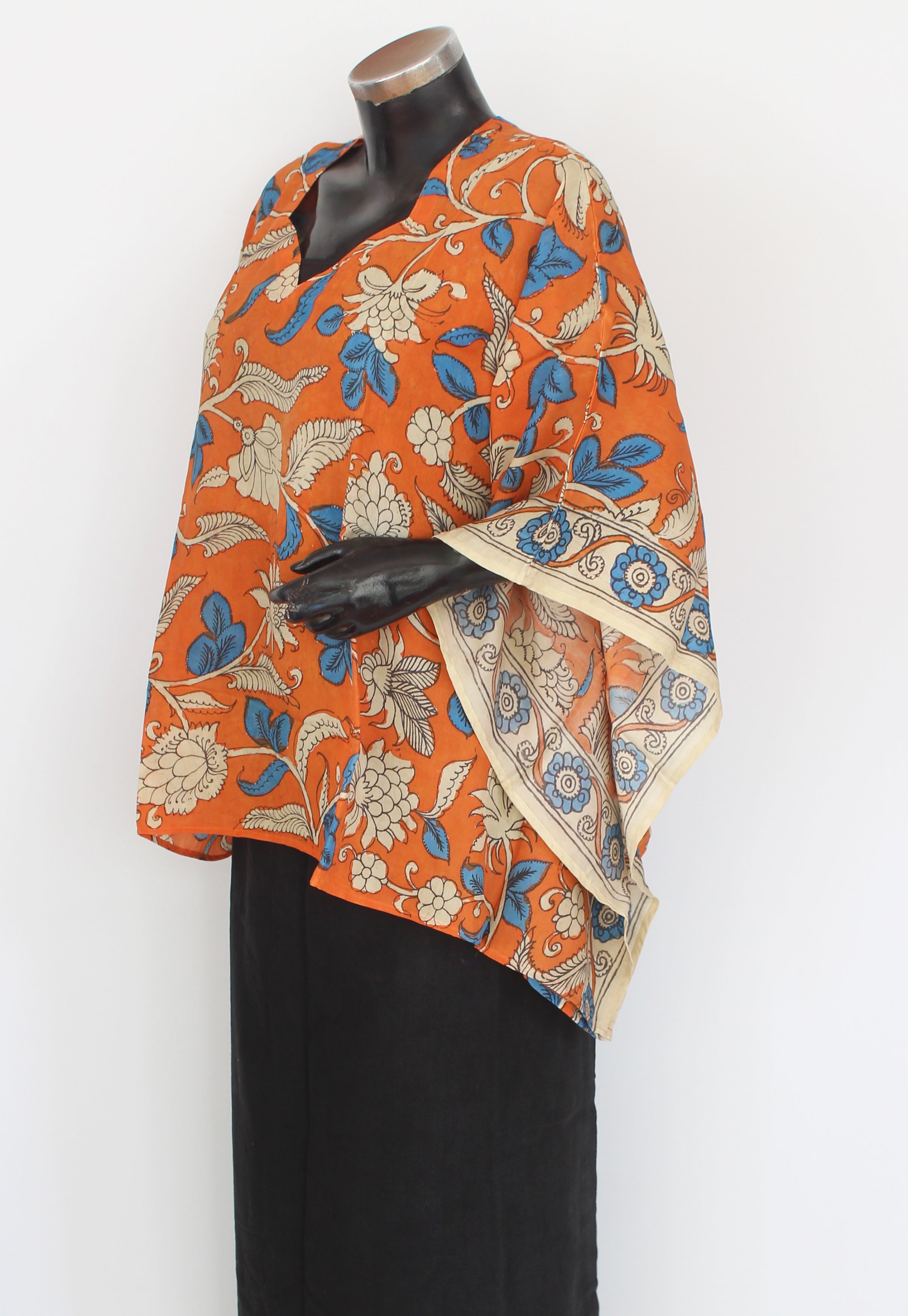 Silk kalamkari kaftan