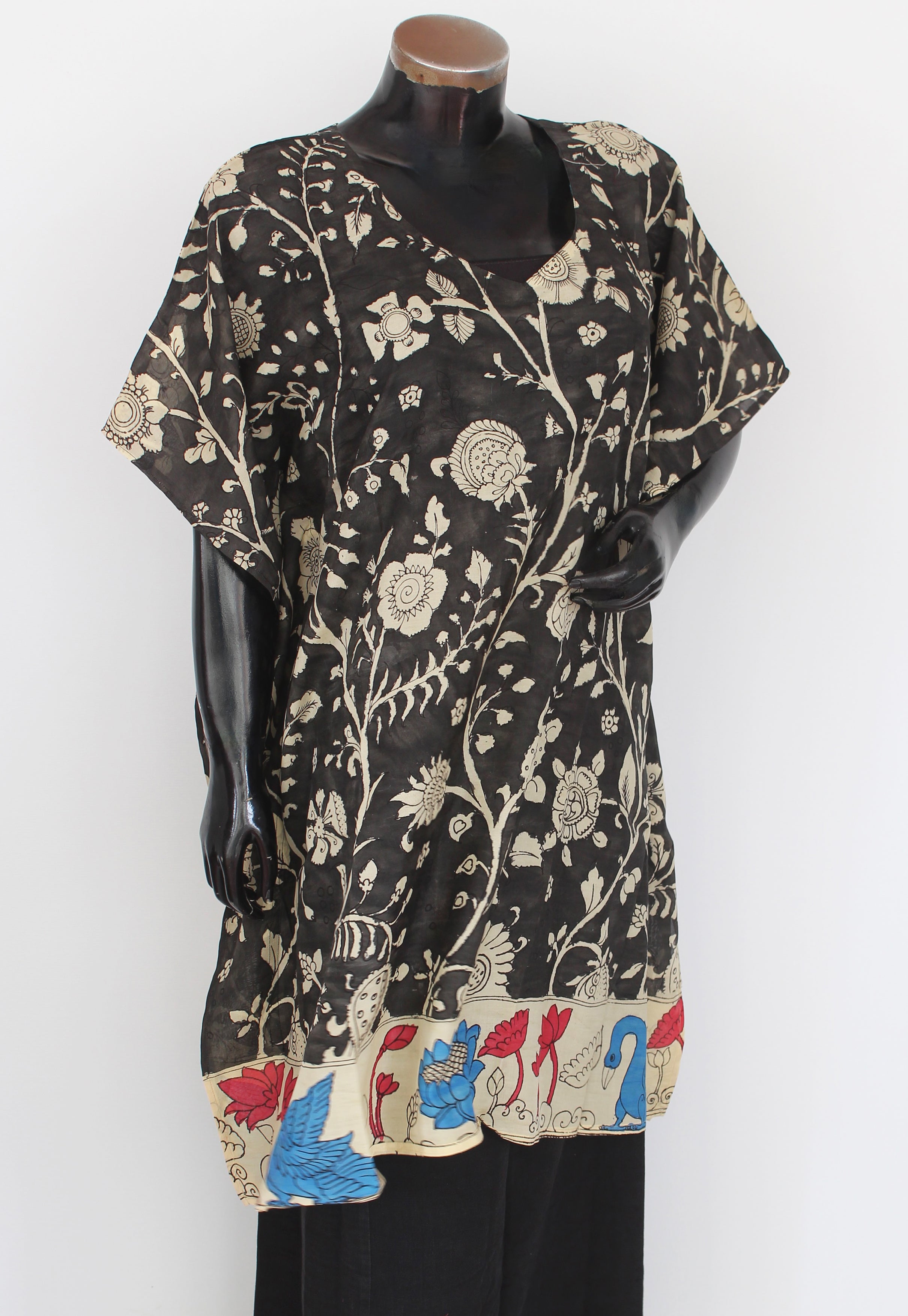 Silk Kalamkari kaftan