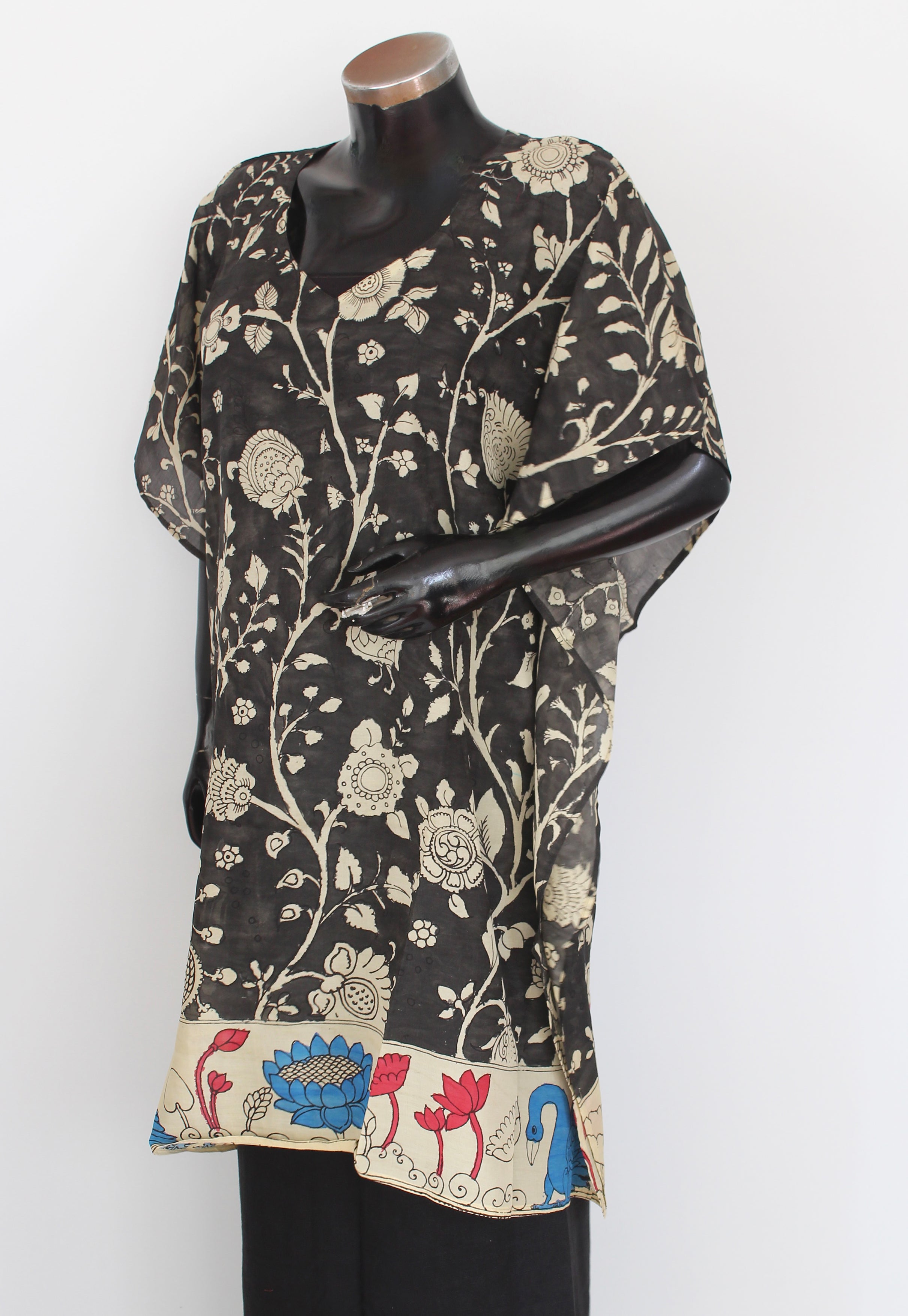 Silk Kalamkari kaftan
