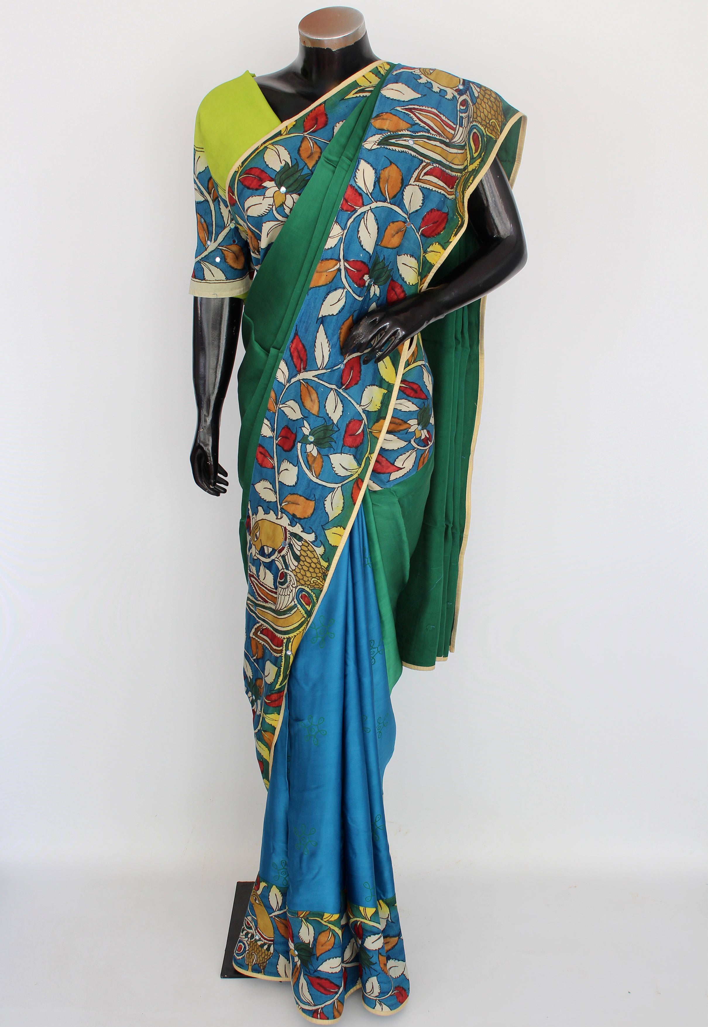 Silk kalamkari sari