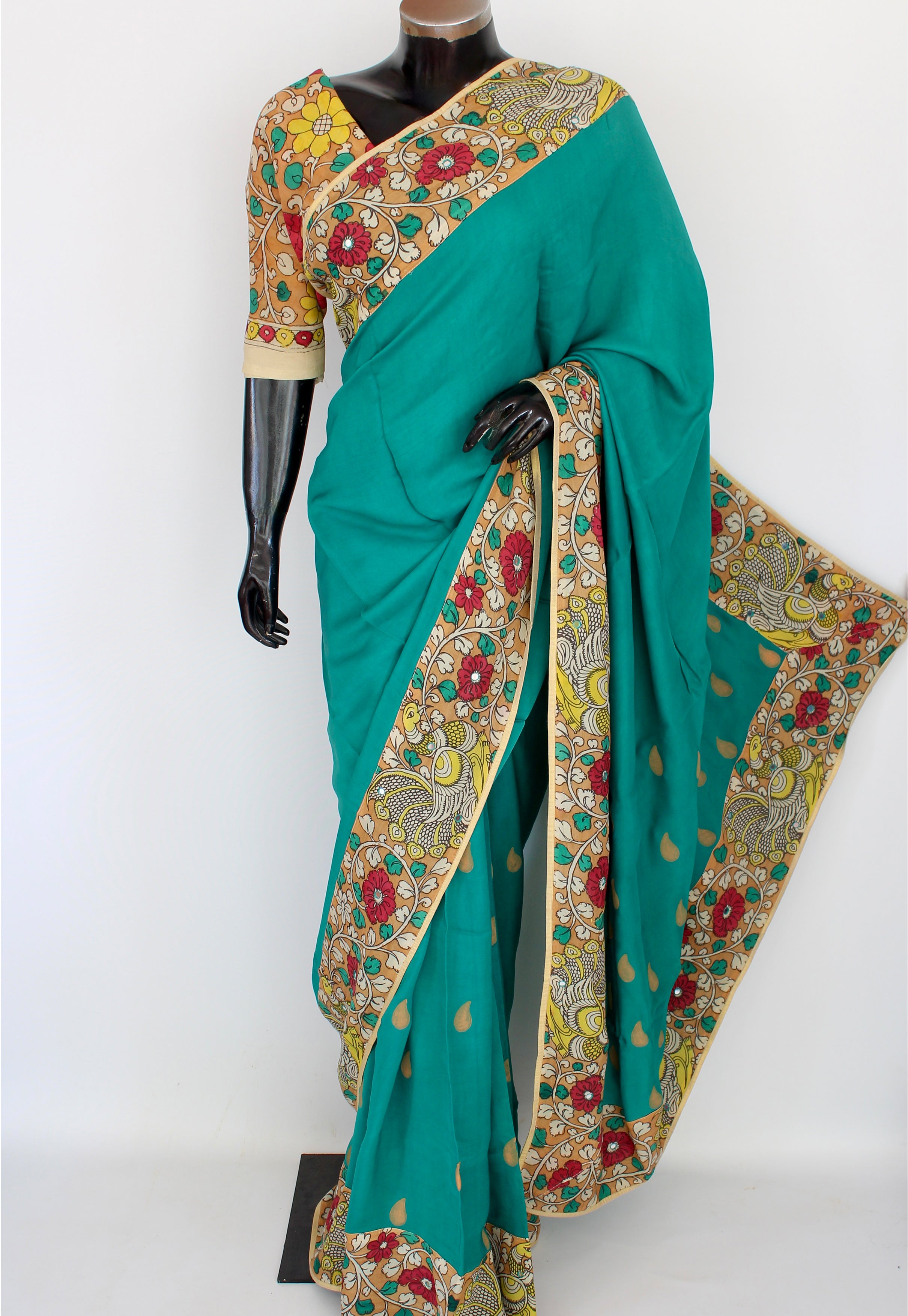 Silk kalamkari sari